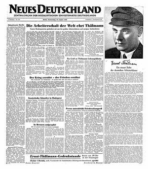Neues Deutschland Online-Archiv vom 18.08.1949