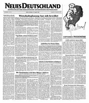 Neues Deutschland Online-Archiv vom 21.08.1949