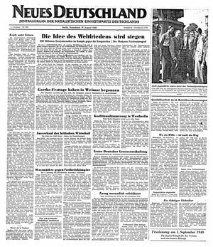Neues Deutschland Online-Archiv vom 27.08.1949