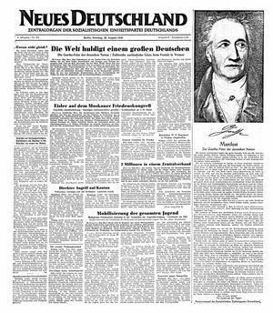 Neues Deutschland Online-Archiv vom 28.08.1949