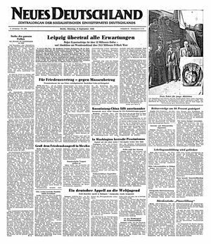 Neues Deutschland Online-Archiv vom 06.09.1949