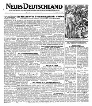 Neues Deutschland Online-Archiv vom 08.09.1949