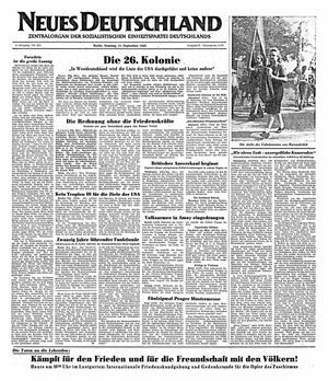 Neues Deutschland Online-Archiv vom 11.09.1949