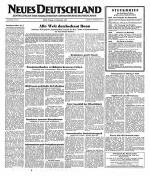 Neues Deutschland Online-Archiv vom 16.09.1949