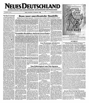 Neues Deutschland Online-Archiv vom 17.09.1949