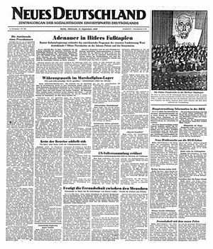Neues Deutschland Online-Archiv vom 21.09.1949