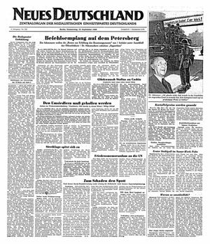 Neues Deutschland Online-Archiv vom 22.09.1949