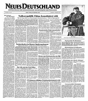 Neues Deutschland Online-Archiv vom 23.09.1949