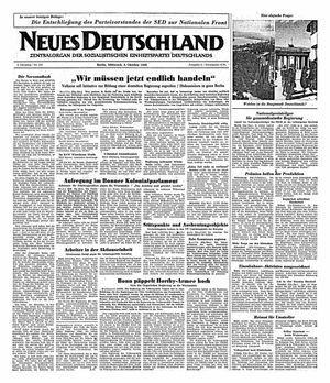 Neues Deutschland Online-Archiv vom 05.10.1949