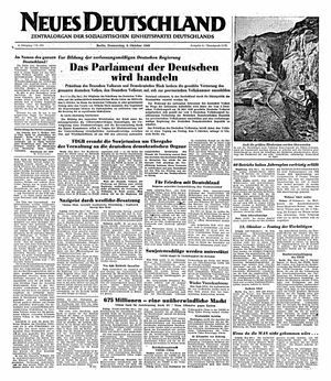Neues Deutschland Online-Archiv vom 06.10.1949