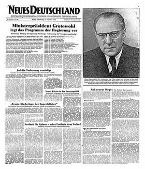 Neues Deutschland Online-Archiv vom 13.10.1949