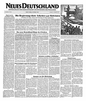 Neues Deutschland Online-Archiv vom 14.10.1949