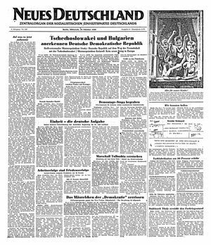 Neues Deutschland Online-Archiv vom 19.10.1949