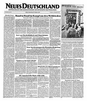 Neues Deutschland Online-Archiv vom 20.10.1949