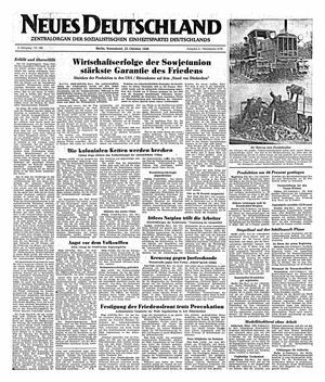 Neues Deutschland Online-Archiv vom 22.10.1949