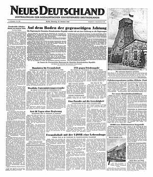 Neues Deutschland Online-Archiv vom 25.10.1949