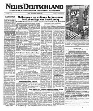 Neues Deutschland Online-Archiv vom 26.10.1949
