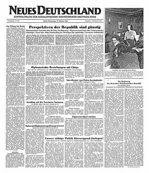 Neues Deutschland Online-Archiv vom 27.10.1949