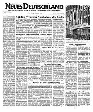 Neues Deutschland Online-Archiv vom 30.10.1949
