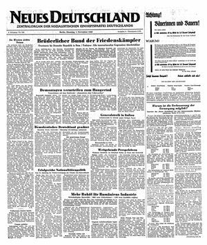 Neues Deutschland Online-Archiv vom 01.11.1949