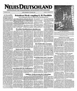 Neues Deutschland Online-Archiv vom 05.11.1949