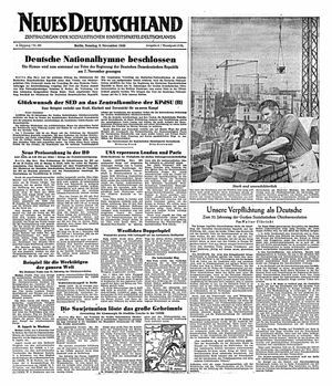 Neues Deutschland Online-Archiv vom 06.11.1949