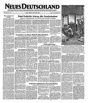 Neues Deutschland Online-Archiv vom 09.11.1949