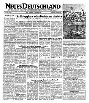 Neues Deutschland Online-Archiv vom 12.11.1949
