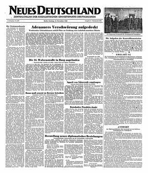 Neues Deutschland Online-Archiv vom 13.11.1949