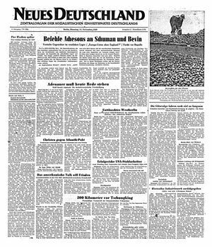 Neues Deutschland Online-Archiv vom 15.11.1949