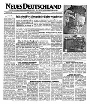 Neues Deutschland Online-Archiv vom 20.11.1949