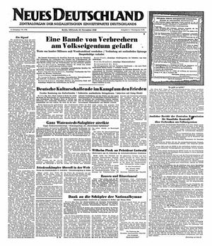 Neues Deutschland Online-Archiv vom 23.11.1949