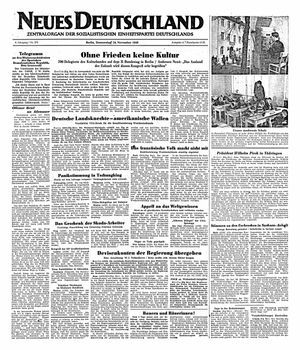 Neues Deutschland Online-Archiv vom 24.11.1949