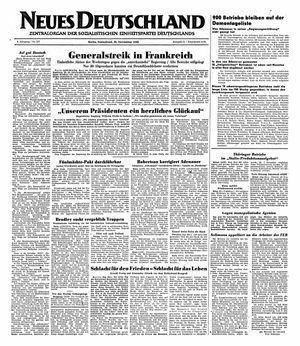 Neues Deutschland Online-Archiv vom 26.11.1949