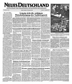 Neues Deutschland Online-Archiv vom 27.11.1949