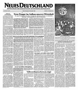 Neues Deutschland Online-Archiv vom 29.11.1949