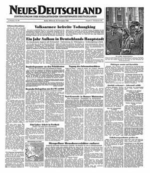Neues Deutschland Online-Archiv vom 30.11.1949