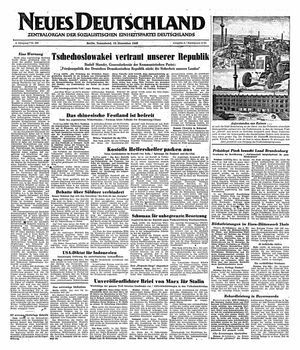 Neues Deutschland Online-Archiv vom 10.12.1949