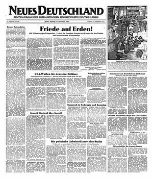 Neues Deutschland Online-Archiv vom 11.12.1949