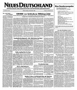 Neues Deutschland Online-Archiv vom 18.12.1949