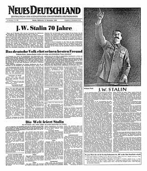 Neues Deutschland Online-Archiv vom 21.12.1949