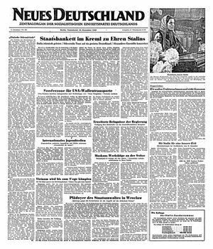 Neues Deutschland Online-Archiv vom 24.12.1949