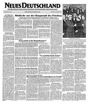 Neues Deutschland Online-Archiv vom 28.12.1949