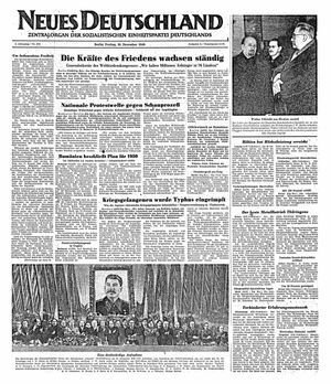 Neues Deutschland Online-Archiv vom 30.12.1949