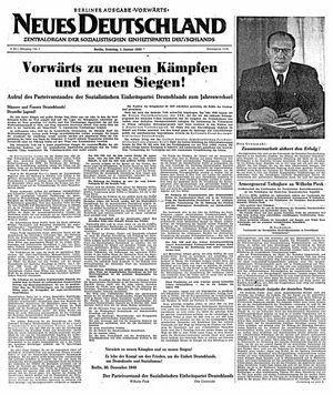 Neues Deutschland Online-Archiv vom 01.01.1950