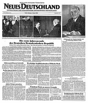 Neues Deutschland Online-Archiv vom 03.01.1950