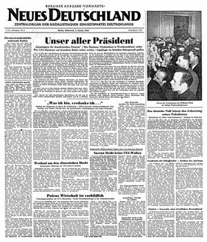 Neues Deutschland Online-Archiv vom 04.01.1950