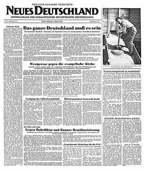 Neues Deutschland Online-Archiv on Jan 8, 1950