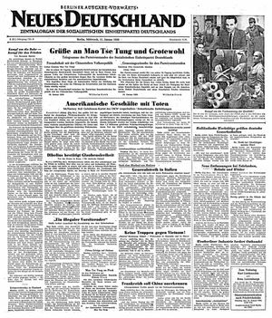 Neues Deutschland Online-Archiv vom 11.01.1950