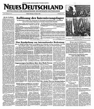 Neues Deutschland Online-Archiv vom 17.01.1950
